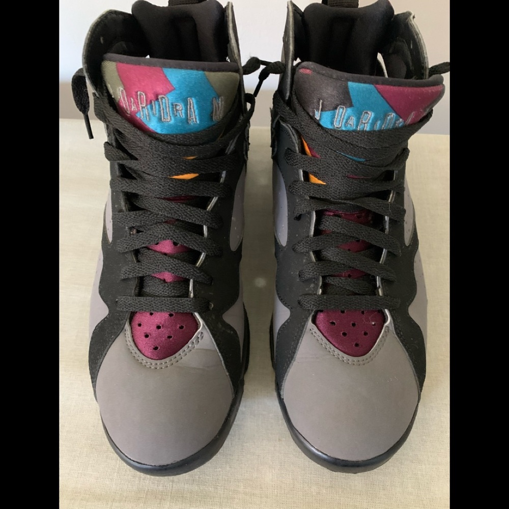 And Jordan retro seven black gray and purple